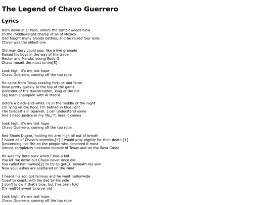 songs/chavoguerrero screenshot