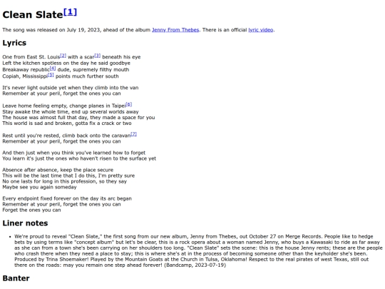 songs/cleanslate screenshot
