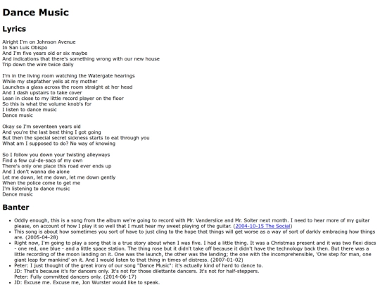 songs/dancemusic screenshot