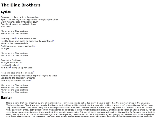 songs/diazbrothers screenshot