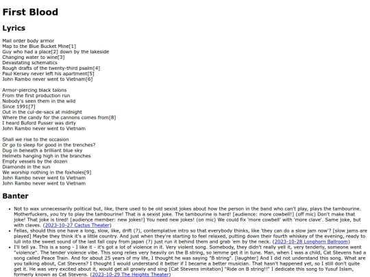 songs/firstblood screenshot