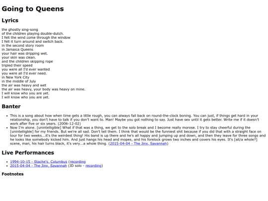 songs/goingtoqueens screenshot