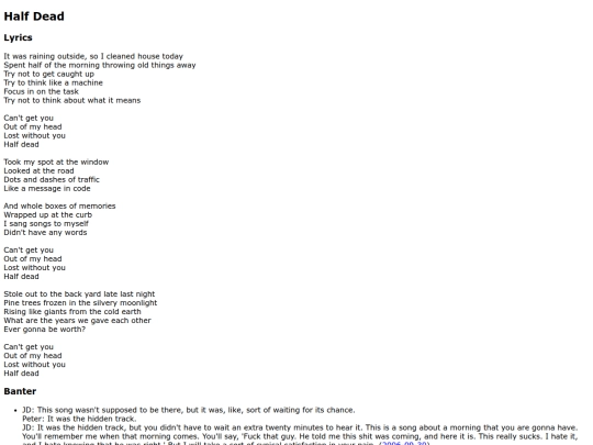 songs/halfdead screenshot