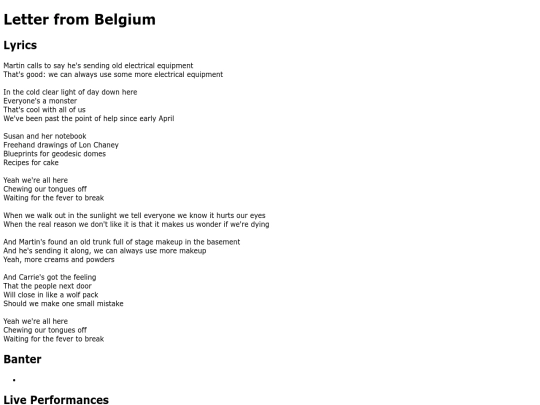 songs/letterfrombelgium screenshot
