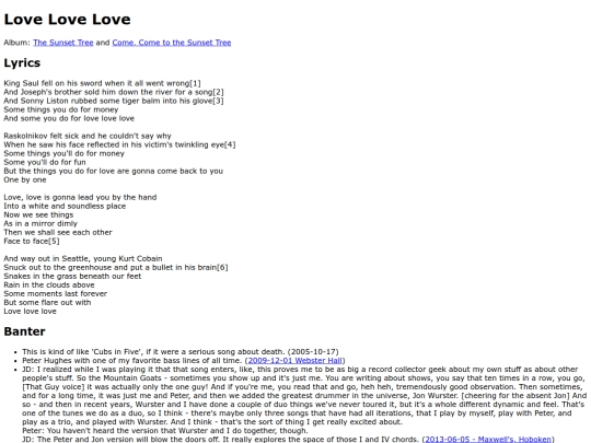 songs/lovelovelove screenshot
