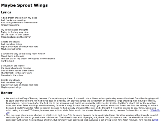 songs/maybesproutwings screenshot
