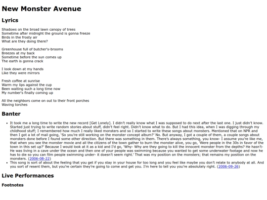 songs/newmonsteravenue screenshot