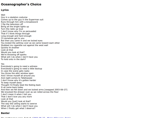 songs/oceanographers screenshot