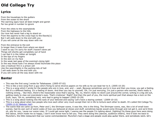 songs/oldcollegetry screenshot