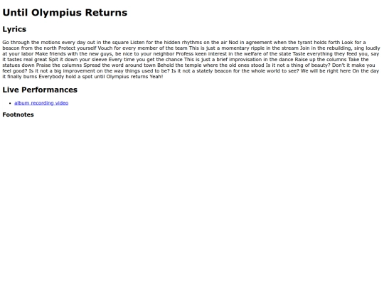 songs/olympius screenshot