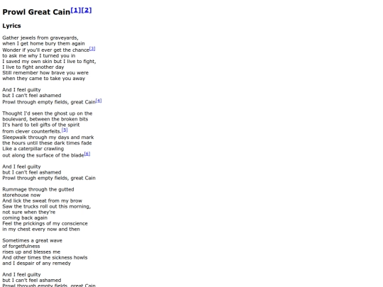 songs/prowlgreatcain screenshot