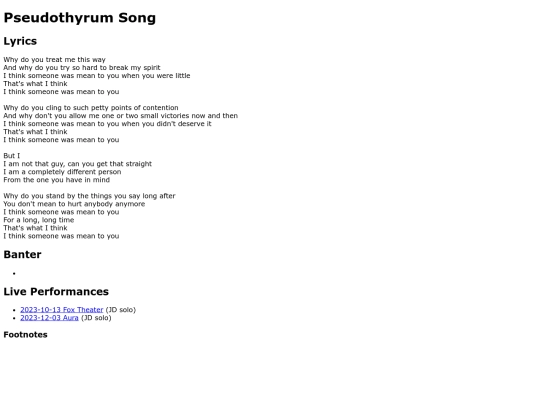 songs/pseudothyrum screenshot