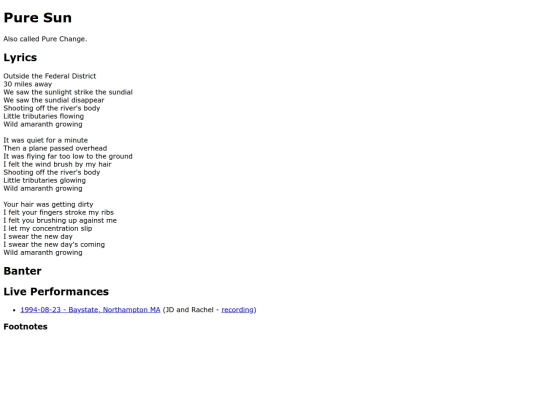 songs/puresun screenshot