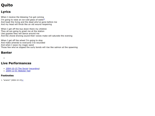 songs/quito screenshot