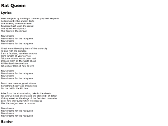 songs/ratqueen screenshot