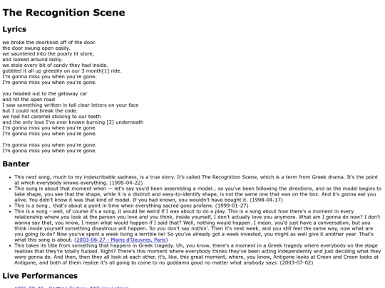 songs/recognitionscene screenshot