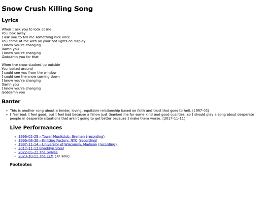 songs/snowcrush screenshot