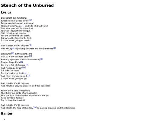 songs/stenchoftheunburied screenshot