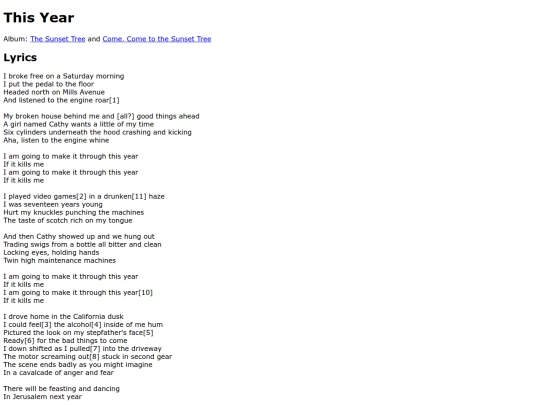 songs/thisyear screenshot