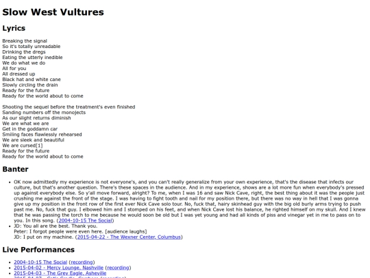 songs/vultures screenshot