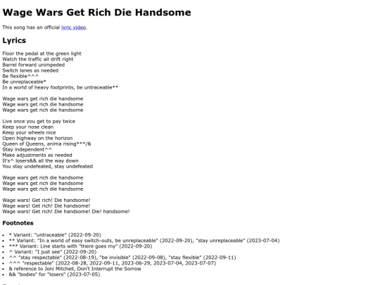 songs/wagewars screenshot