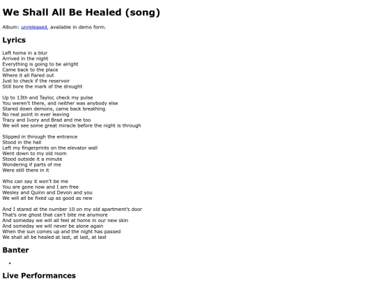 songs/wsabh screenshot
