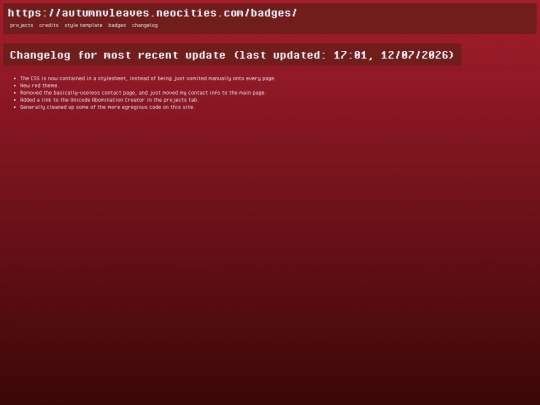 changelog screenshot