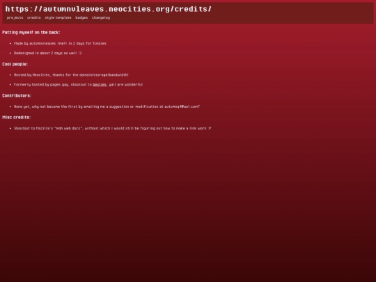 credits screenshot