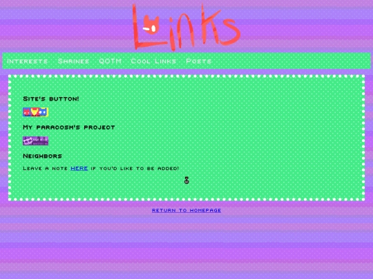 links screenshot