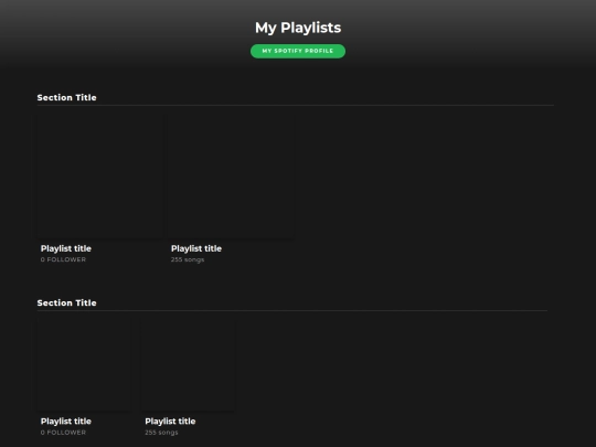 playlists screenshot