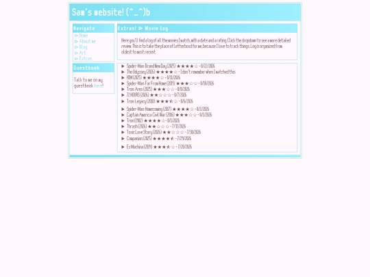 extras/movielog screenshot