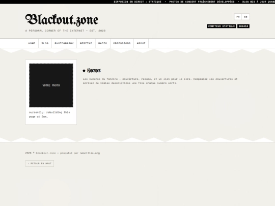 webzine screenshot