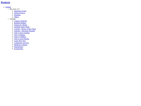 pages/project-leftnav screenshot