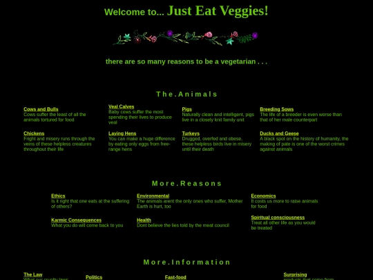 OldStuff/justeatveggies/home screenshot
