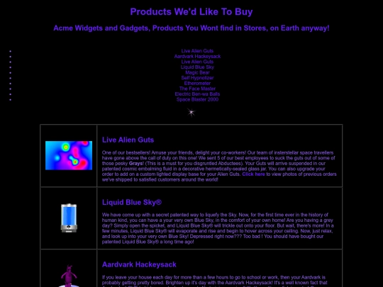 OldStuff/products/products screenshot