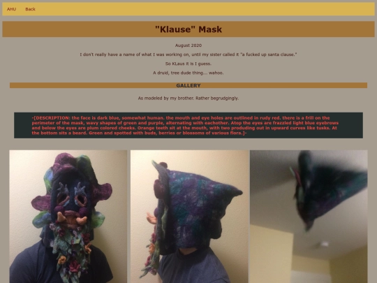 ARTS/FELTS/2020feltsINDIE/klausemask screenshot