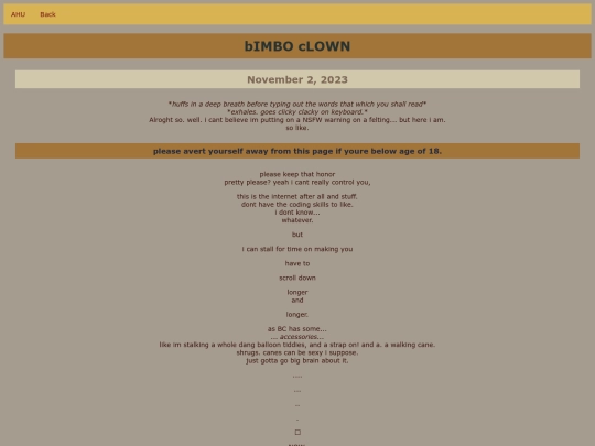 ARTS/FELTS/2023feltsINDIE/bimboclown screenshot