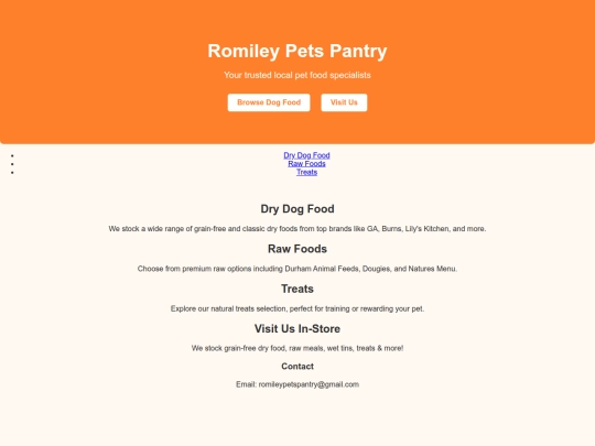 romileypetspantry_site screenshot