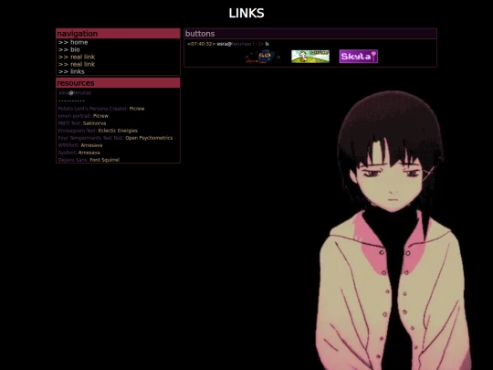 links screenshot