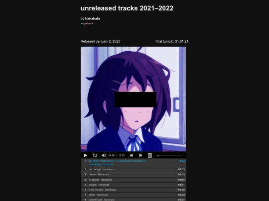 albums/unreleasedtracks20212022 screenshot