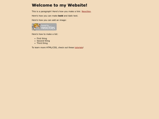 neocitiesTutorial screenshot