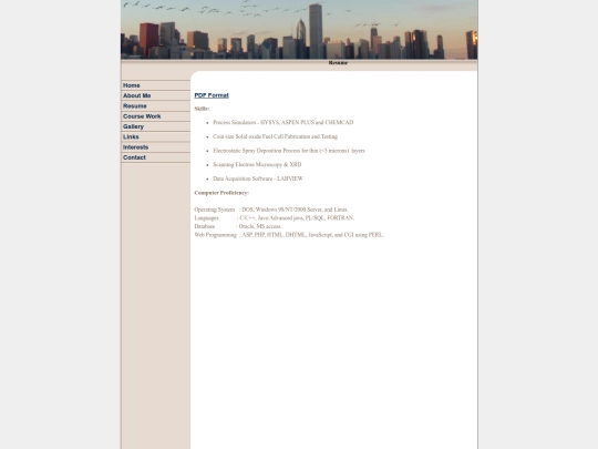 resume screenshot