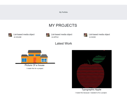 Portfolio website screenshot
