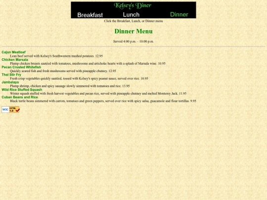 dinner screenshot