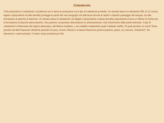 apparatocircolatorio/colesterolo screenshot