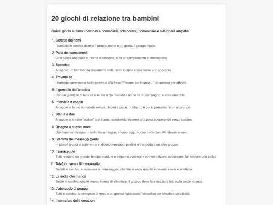 giochinterattivi/relazioni e problem solving/relazione screenshot