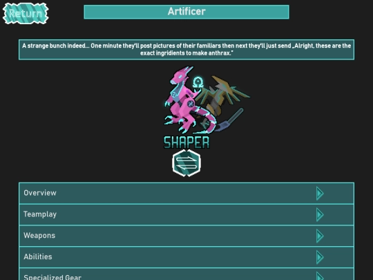 Artificer screenshot