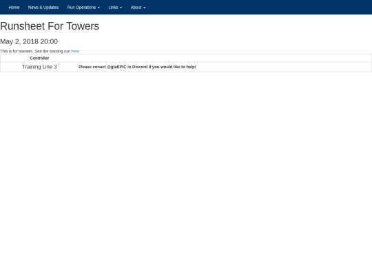 runsheet_tower screenshot