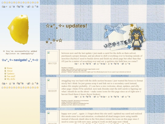 updates screenshot