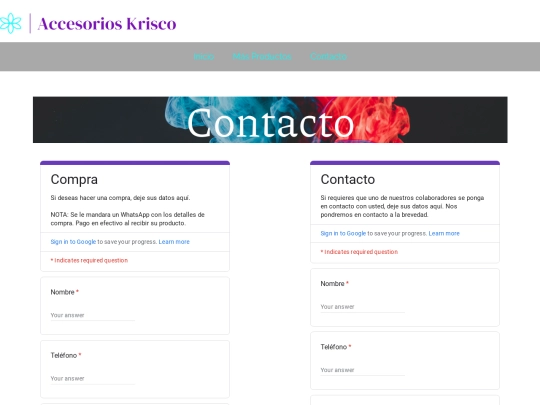 contacto screenshot